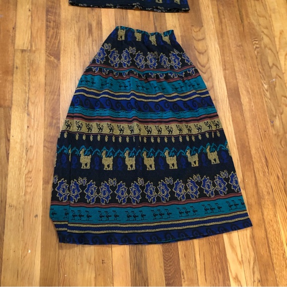 Peruvian connection vibe - 2 Pc SET Knits Alpaca Llama Skirt size L and skirt XL - Picture 8 of 12